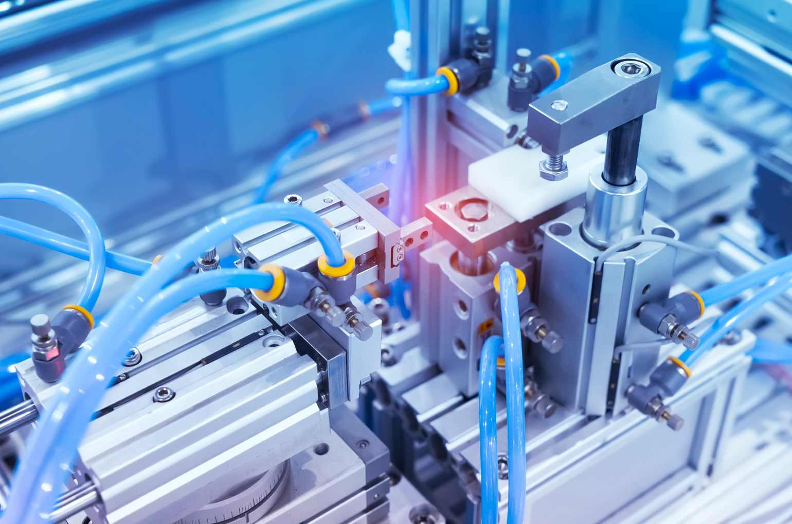 Robotic Pneumatic Input To Robot Handle Grip Handle