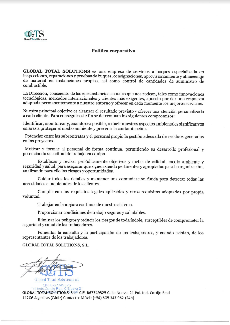 Política Corporativa
